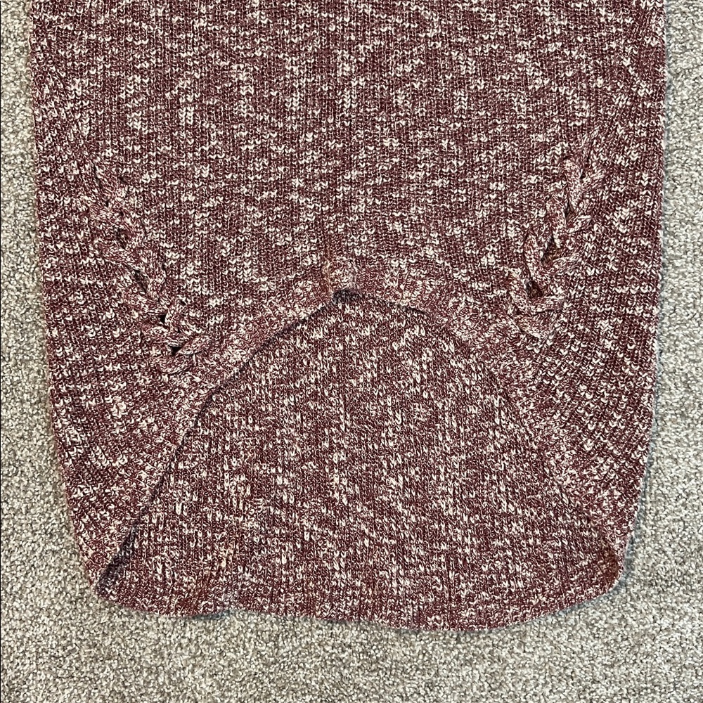 Express Maroon‎ High-Low Crew Neck Sweater - Picture 4 of 8